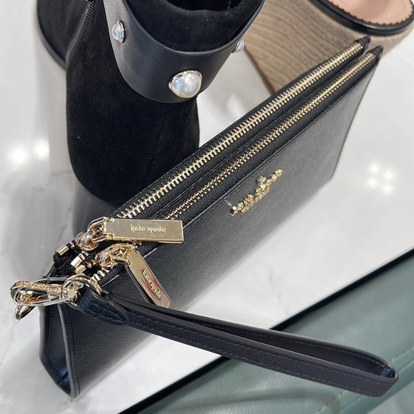 Kate Spade Madison Double Zip Wristlet Wallet Phone Case 
Black 
NWT - Picture 9 of 16